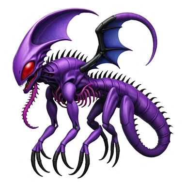 Abstract Venom-Xenomorph-Genesect-Lunala-ET-hybrid-fantasy-creature sticker