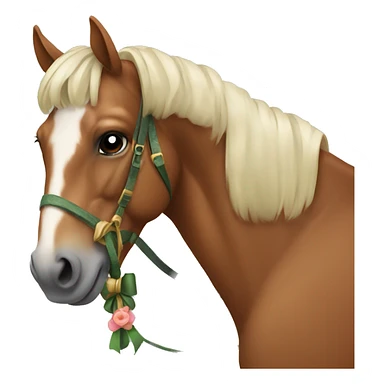 Horse with a bow sticker