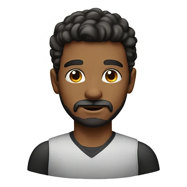 handsome boy with facial hair with one eye sticker