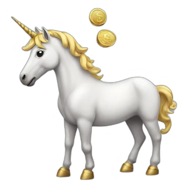 Money unicorn sticker