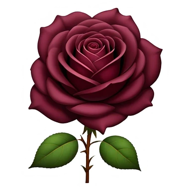 dark burgundy rose realistic sticker