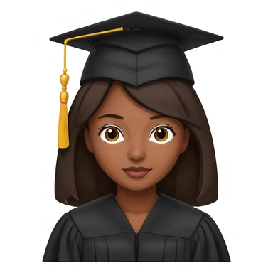 dark Brunette with graduation sticker