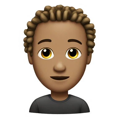 light skin man with short dreads sticker