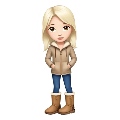 uggs on a clean girl sticker