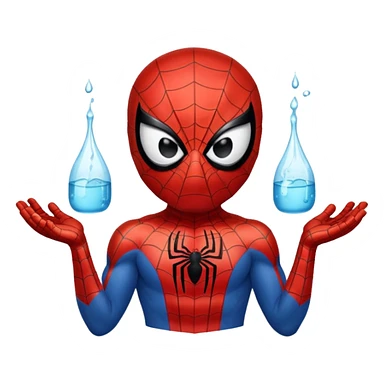 emoji de spiderman tomando agua sticker