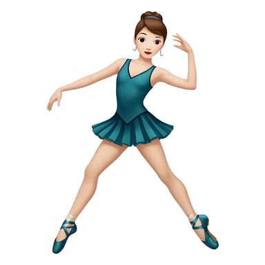Jazz dancer white with brown hair wearing jazz shoes  sticker