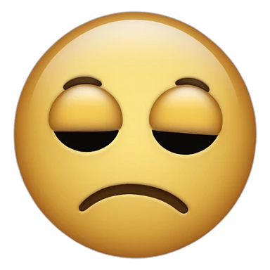 sleepy emoji rubbing its eyes with one hand sticker