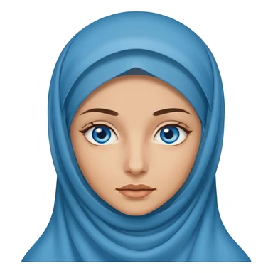 Quiero una mujer de ojos azules con velo del islam sticker