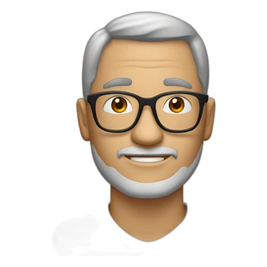 Hombre 40 años, algunos pelos blancos, con lentes, pelo corto sticker