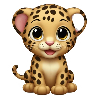 cute baby panter sticker
