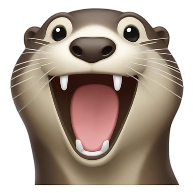 an otter laughing sticker