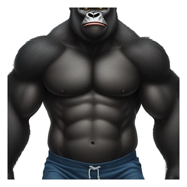 Gorilla on chest day sticker