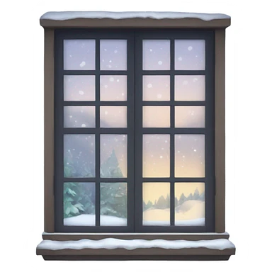 Snow night window sticker