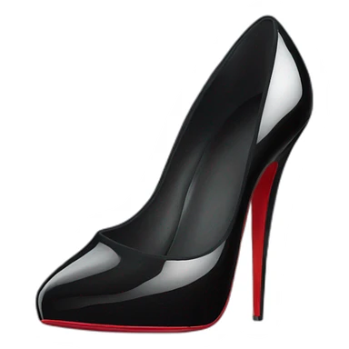 black louboutin glossy sticker