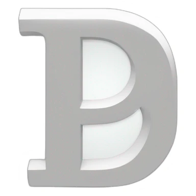 Letter P in color white sticker