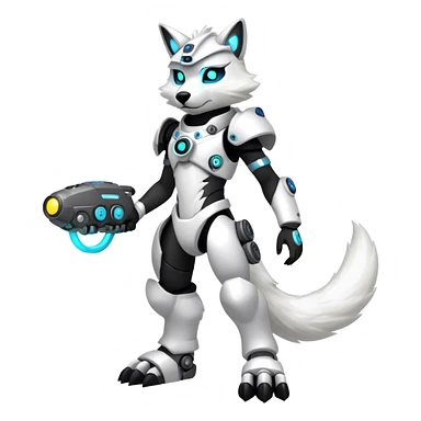 Anthro Protogen-furry-fursona, full body sticker