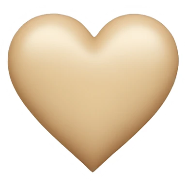Beige heart  sticker