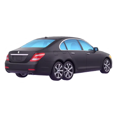 black high-end sedan with a clear protective film halfway on the car, showing the application process, elegant and sophisticated sticker
