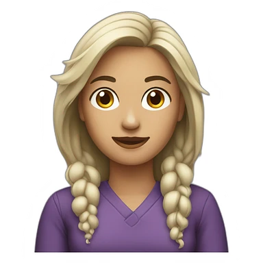 woman with computer style iphone sticker