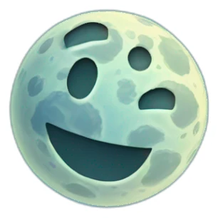 moon on the deep blue background sticker