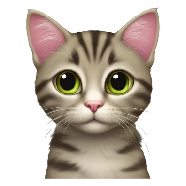 gattina con pelo color mogano e strisce grigio scuro sulla fronte. occhi verde oliva. nasino rosa. sta dormendo  sticker