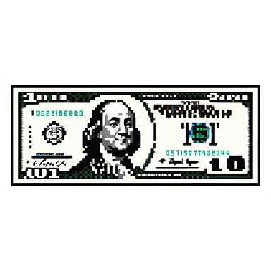 dollar bill, US dollar note sticker