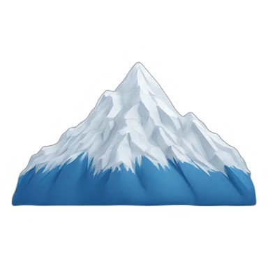 white mountain on blue background sticker