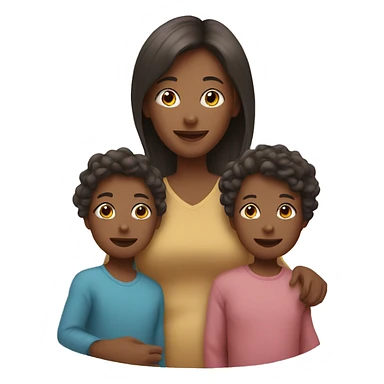 Mom with four kids sticker