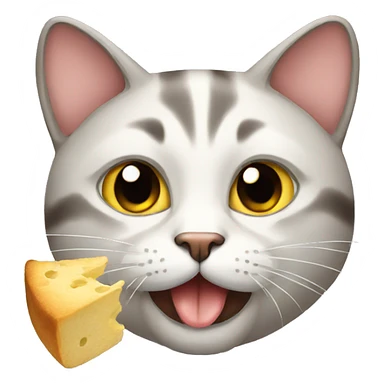 cat face emoji eating sticker