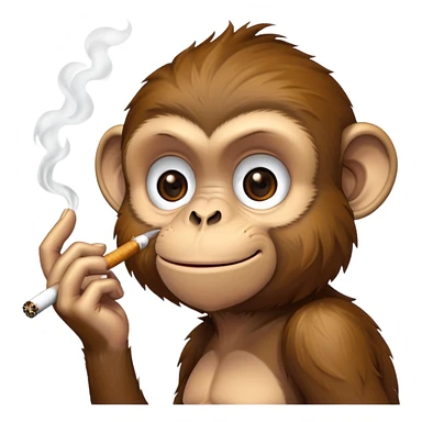 Monkey smoking sticker
