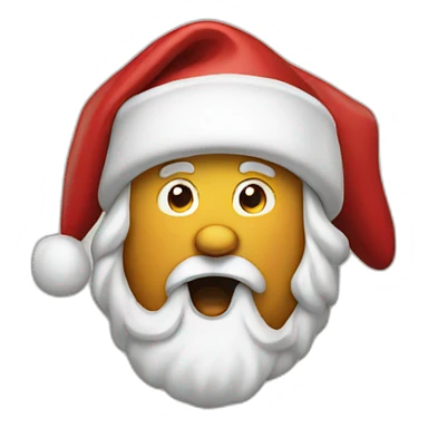 santa open mouth sticker