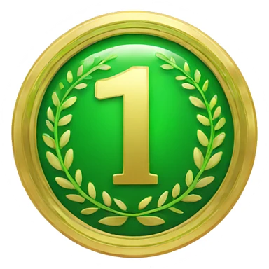 green badge or medal sticker