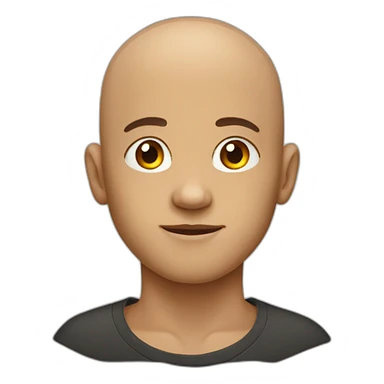 young men with no hair sticker