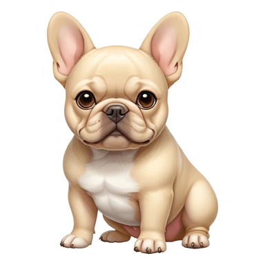 Cream colored French bulldog  sticker