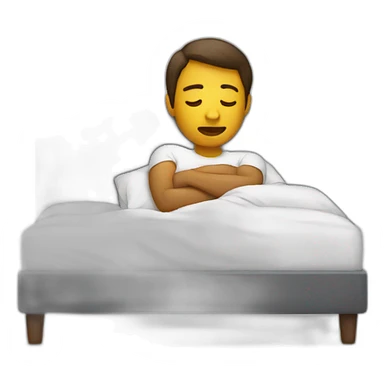 working in bed sticker