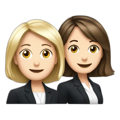 Marie lePen et Emanuelle Macron sticker