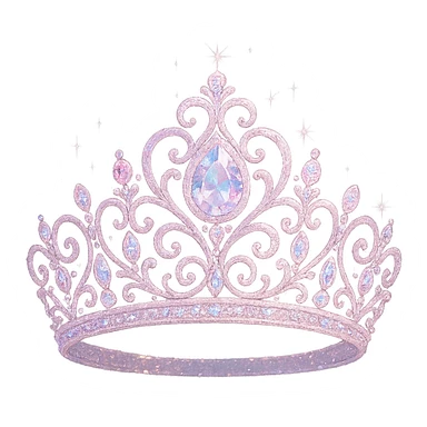 sparkling girly tiara, radiant and dreamy sticker