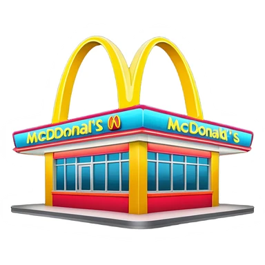 Neon McDonald’s restaurant  sticker