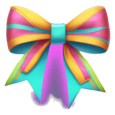 Neon bow sticker