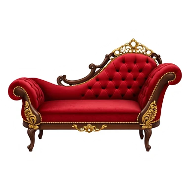 Antique Red chaise lounge sticker