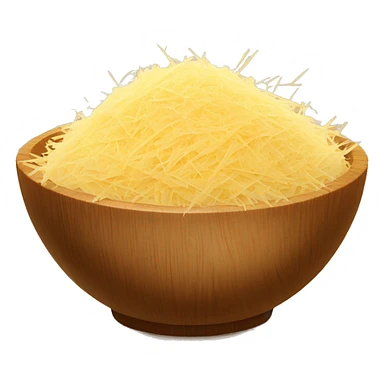 grated parmesan in a wooden bowl  sticker