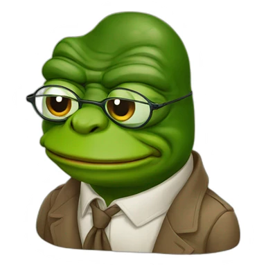 pepe with glass sticker