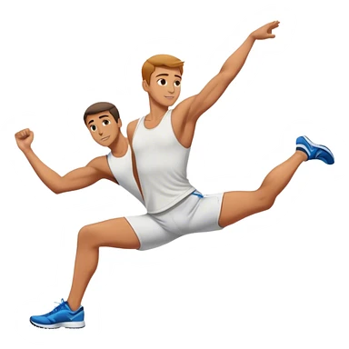 male runner hamstring stretch sticker