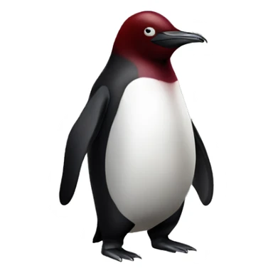 dark red pinguin sticker