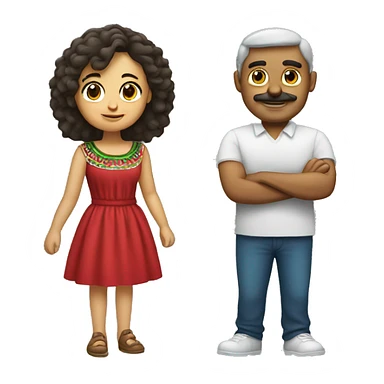 An italian man and Mexican girlgirl sticker