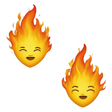 yellow heart on fire sticker