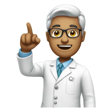 Dentist, pointing sticker