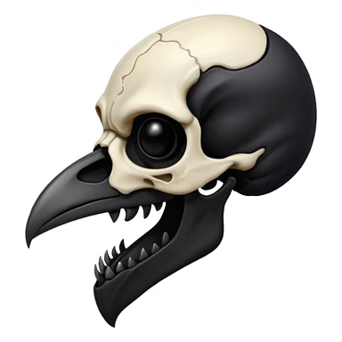goth crow skull sticker