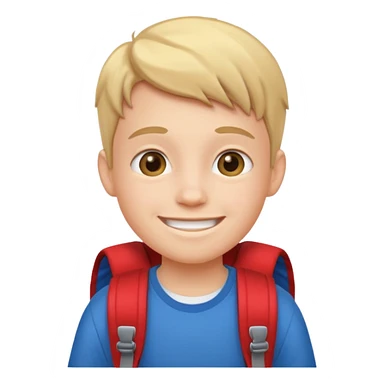 student kid with backpack sticker