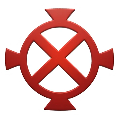 Circular Red X sign sticker